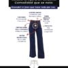 Jean con faja moldeadora y calce colombiano de Flex Denim, vista de frente: cintura ancha, tiro alto, triple botón y cierre semiautomático